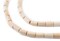 The Bead Chest Cream Tube Natural Wood Beads (7x5mm): Organic Eco-Friendly Wooden Bead Strand for DIY Jewelry, Crafts, Necklace and Bracelet Making
